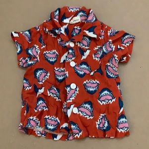 button up shark shirt